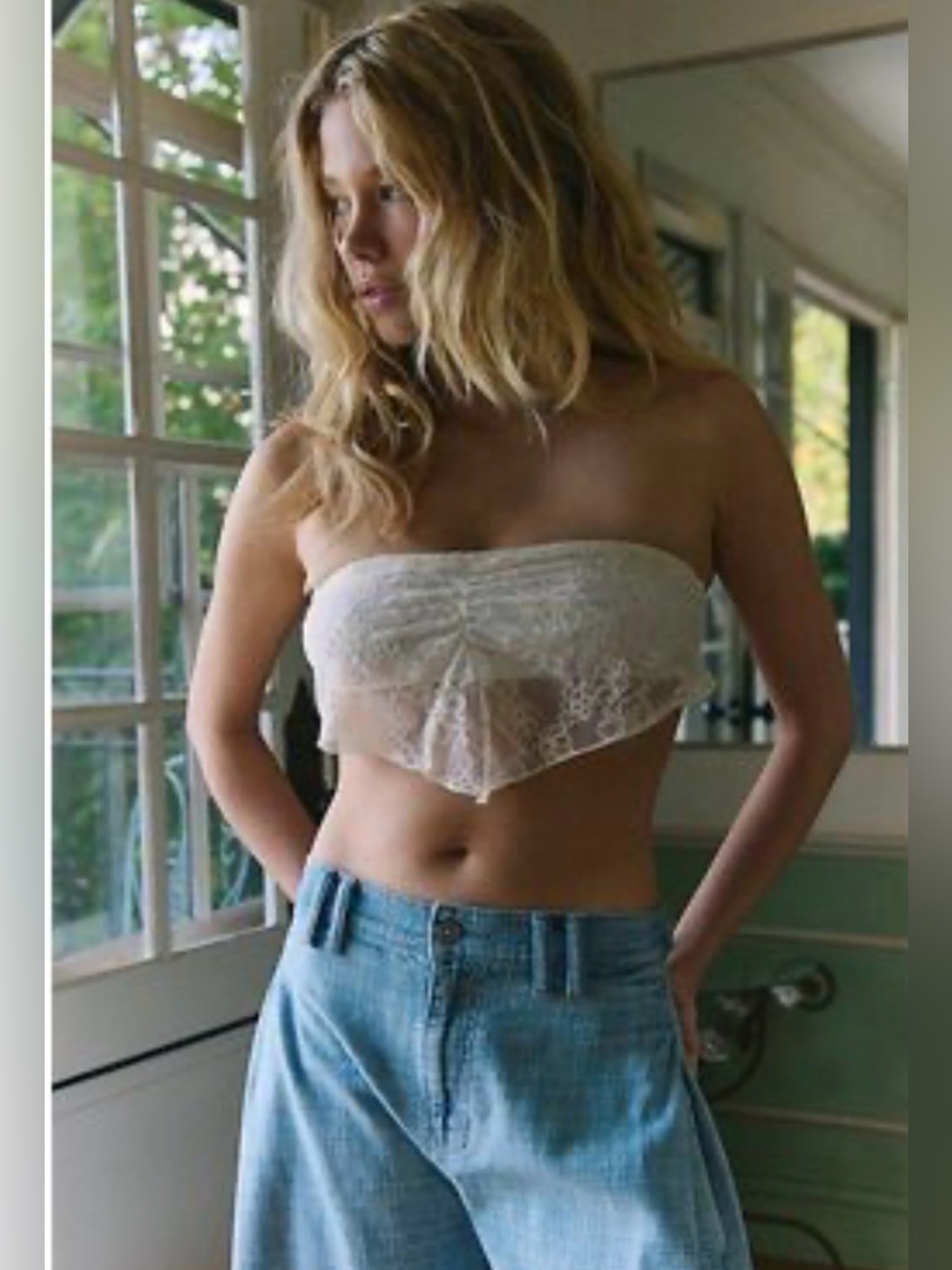 Free People Intimately Ivory Lace Scarf Bandeau
